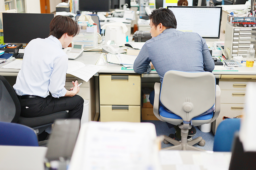 一日の仕事風景